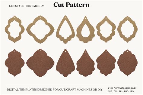 Leather Earrings Template